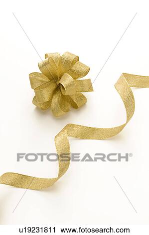 Gold ribbons and bows View Large Photo Image Stock Image - Gold ribbons and bows. Fotosearch