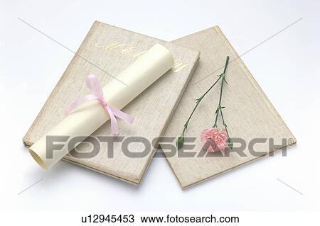 Graduation diploma and albums View Large Photo Image Stock Image - Graduation diploma and albums. Fotosearch