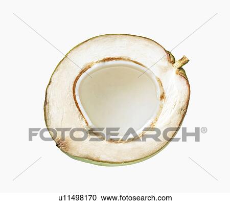 Stock Image - Half of a coconut. Fotosearch