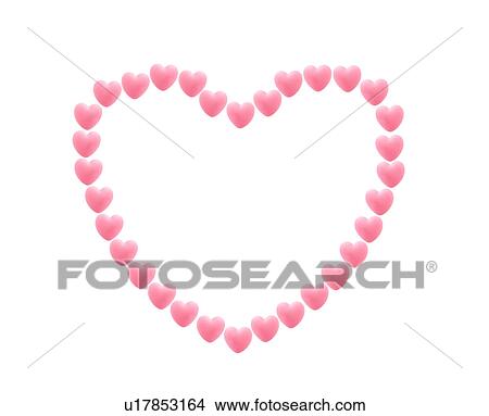 Picture - Heart shaped hearts, Digitally generated image. Fotosearch