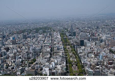 Hisaya Odori Park View Large Photo Image Stock Photo - Hisaya Odori Park. Fotosearch