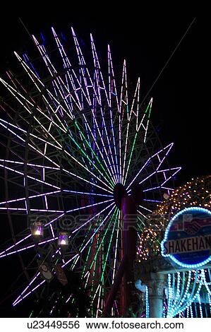 Stock Photograph - Illuminated Ferris Wheel. Fotosearch
