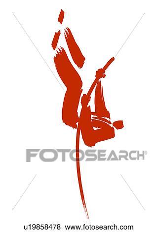 Illustration of businessman doing pole vault View Large Photo Image Stock Photo - Illustration of businessman doing pole vault. Fotosearch
