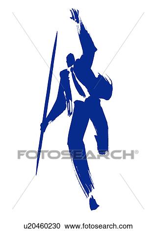 Illustration of businessman throwing the javelin View Large Photo Image Stock Image - Illustration of businessman throwing the javelin. Fotosearch