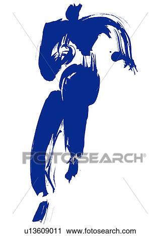 Stock Image - Illustration of man running. Fotosearch