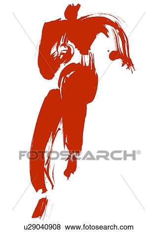 Stock Photo - Illustration of man running. Fotosearch