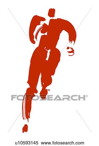 Stock Photography - Illustration of man running. Fotosearch