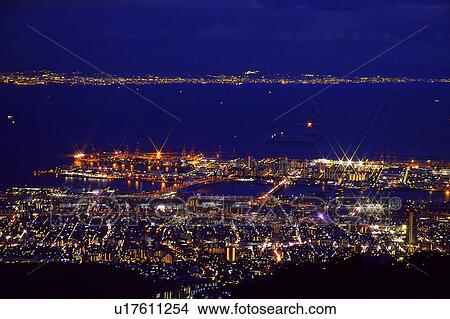 Kobe Seen From Rokko Garden Terrace View Large Photo Image Picture - Kobe Seen From Rokko Garden Terrace. Fotosearch