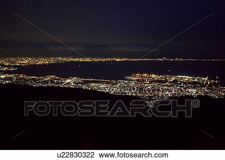 Stock Image - Kobe Seen From Rokko Garden Terrace. Fotosearch