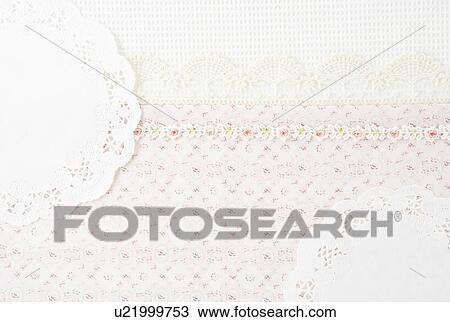 Stock Image - Lace and textiles. Fotosearch