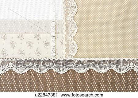 Stock Image - Lace and textiles. Fotosearch