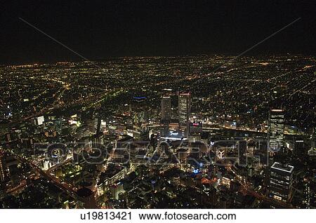 Stock Image - Meieki at Night. Fotosearch