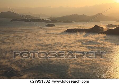 Stock Image - Morning Mist at Setonaikai. Fotosearch