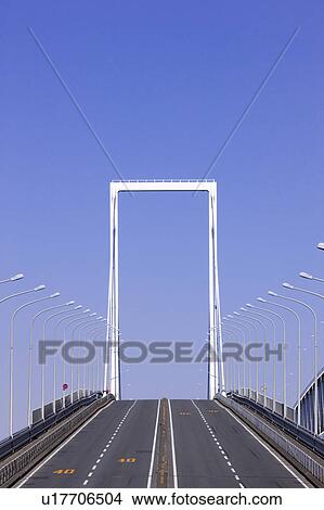 Picture - Motorway and Clear Blue Sky. Fotosearch