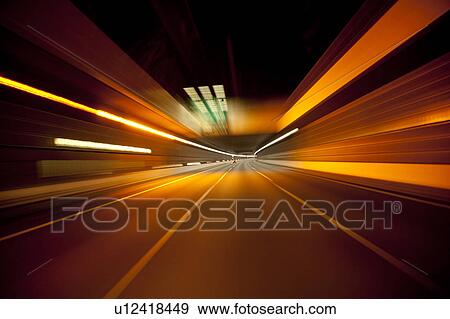 Stock Photo - Motorway at Night. Fotosearch