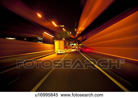 Stock Photography - Motorway at Night. Fotosearch