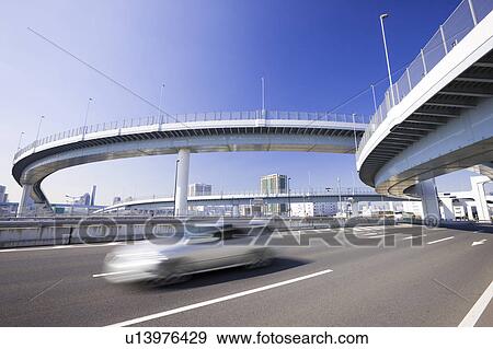 Motorway Junction View Large Photo Image Stock Photo - Motorway Junction. Fotosearch