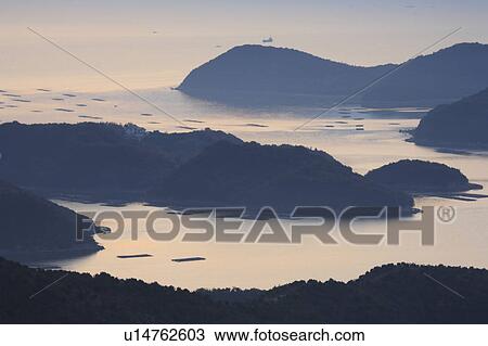 Stock Image - Mushiage Bay in Seto, Okayama Prefecture. Fotosearch