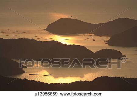Stock Photo - Mushiage Bay in Seto, Okayama Prefecture. Fotosearch