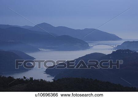 Stock Photograph - Mushiage Bay in Seto, Okayama Prefecture. Fotosearch