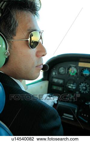 Stock Image - Pilot Flying. Fotosearch