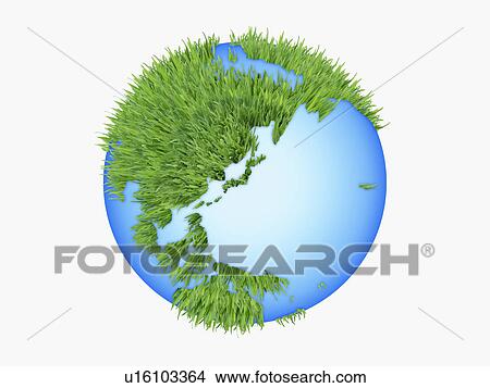 Planet Earth Covered in Grass View Large Photo Image Picture - Planet Earth Covered in Grass. Fotosearch