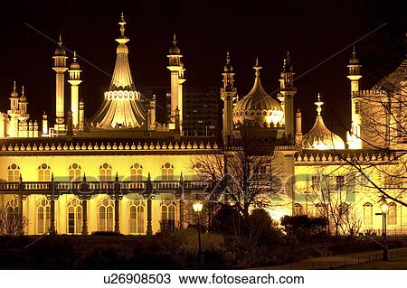Royal Pavilion at Night View Large Photo Image Stock Image - Royal Pavilion at Night. Fotosearch