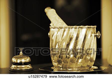 Service Bell and Champagne Cooler View Large Photo Image Stock Photo - Service Bell and Champagne Cooler. Fotosearch