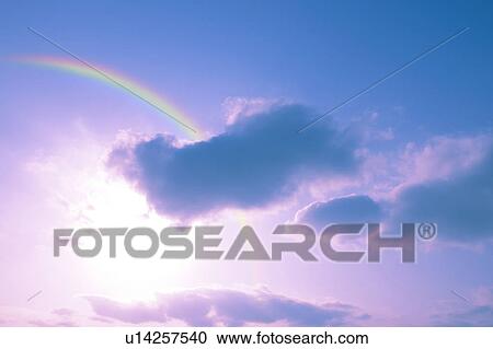 Sky at dusk and rainbow, Tokyo Prefecture, Honshu, Japan View Large Photo Image Stock Image - Sky at dusk and rainbow, Tokyo Prefecture, Honshu, Japan. Fotosearch