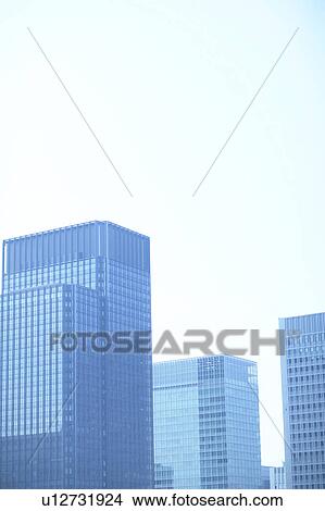 Picture - Skyline of Marunouchi, Chiyoada ward, Tokyo Prefecture, Honshu, Japan. Fotosearch