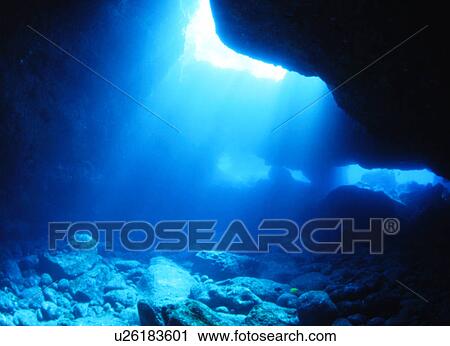 Sunlight Through Rocks Underwater View Large Photo Image Stock Image - Sunlight Through Rocks Underwater. Fotosearch