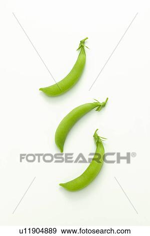 Three snap peas View Large Photo Image Stock Photo - Three snap peas. Fotosearch