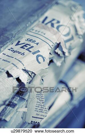 Torn Newspaper View Large Photo Image Stock Image - Torn Newspaper. Fotosearch