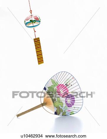 Picture - Wind chime and fan, Digital Composite. Fotosearch