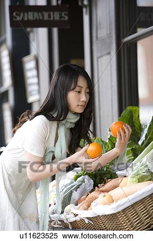 Young Woman Shopping Fruits View Large Photo Image Stock Photography - Young Woman Shopping Fruits. Fotosearch