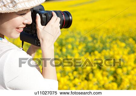 Young woman with digital camera View Large Photo Image Stock Photography - Young woman with digital camera. Fotosearch