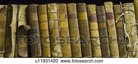 Stock Image - Antique books. Fotosearch