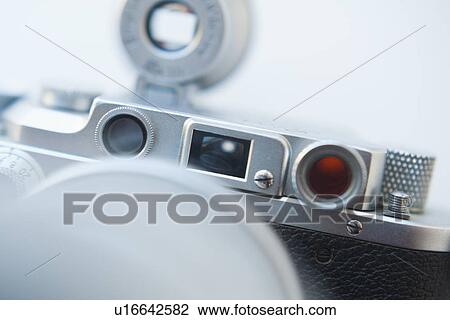 Stock Image - Antique camera, close-up. Fotosearch