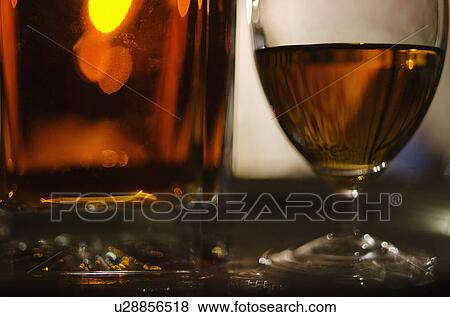 Stock Photo - Beer in glasses on bar. Fotosearch