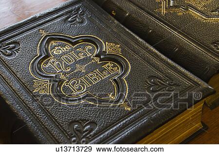 Stock Photo - Close up of antique bible. Fotosearch