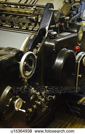 Close up of antique printing roller View Large Photo Image Stock Photo - Close up of antique printing roller. Fotosearch