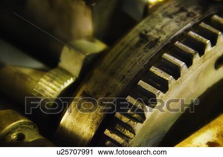 Close up of cog from antique printing press View Large Photo Image Stock Image - Close up of cog from antique printing press. Fotosearch