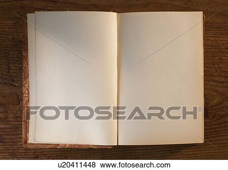 Close up of open book with white, empty pages View Large Photo Image Stock Photo - Close up of open book with white, empty pages. Fotosearch