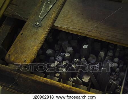 Close up of printing blocks from antique book binding View Large Photo Image Stock Photo - Close up of printing blocks from antique book binding. Fotosearch