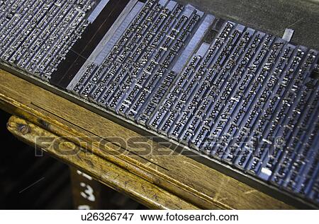 Stock Photo - Close up of printing plate. Fotosearch