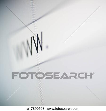 Stock Photo - Close up of www in web address. Fotosearch