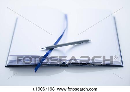 Empty personal organizer and pen View Large Photo Image Stock Photo - Empty personal organizer and pen. Fotosearch