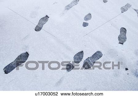 Footprints in snow View Large Photo Image Stock Image - Footprints in snow. Fotosearch