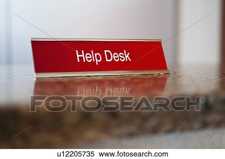 Stock Photography - Help desk sign. Fotosearch