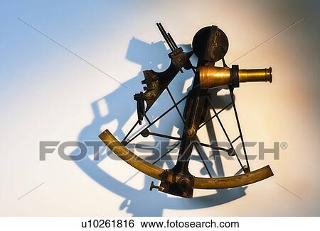 Stock Photograph - Historic sextant. Fotosearch